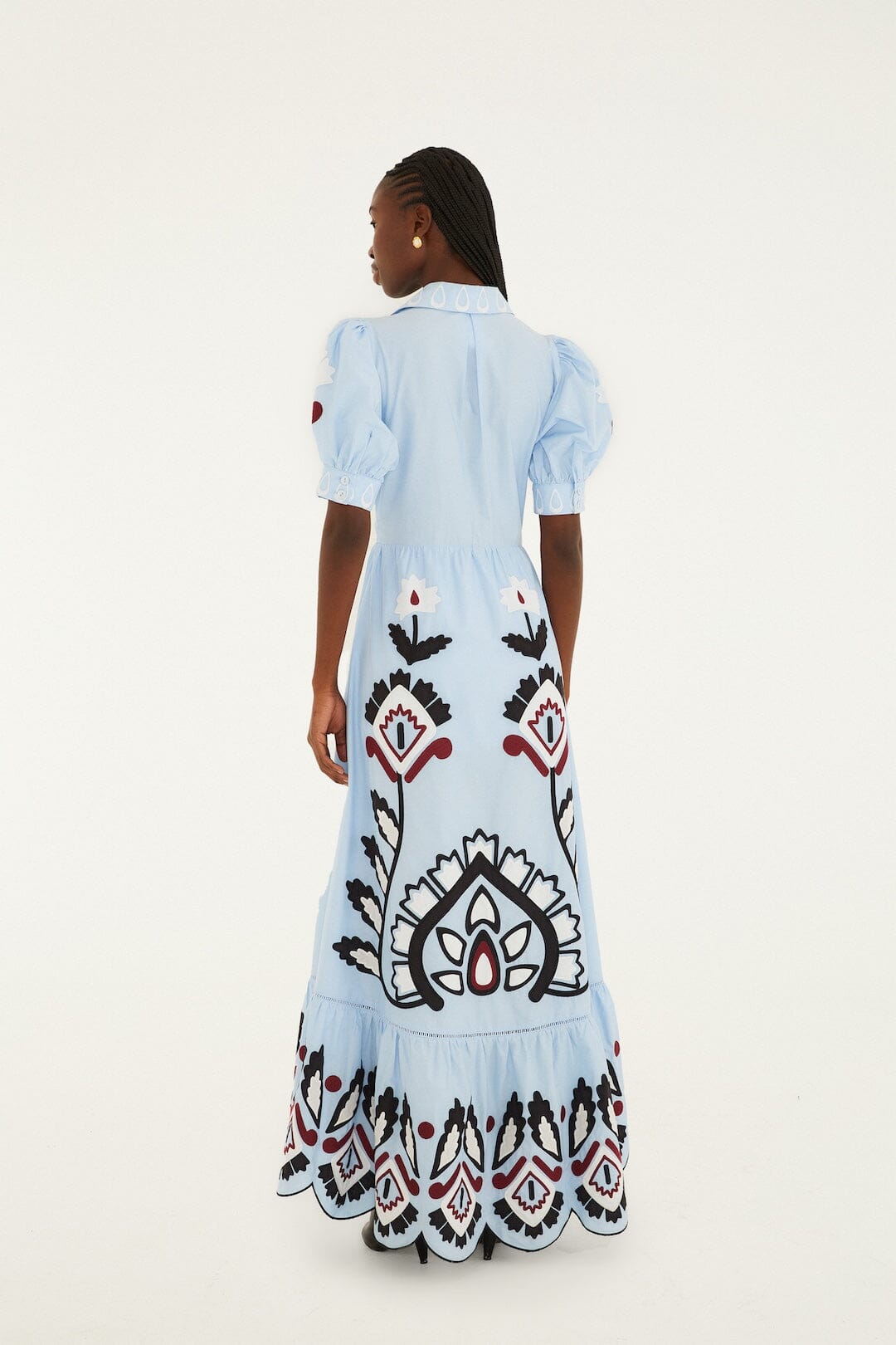 Farm Rio Arttisanal Short Sleeve Maxi Dress