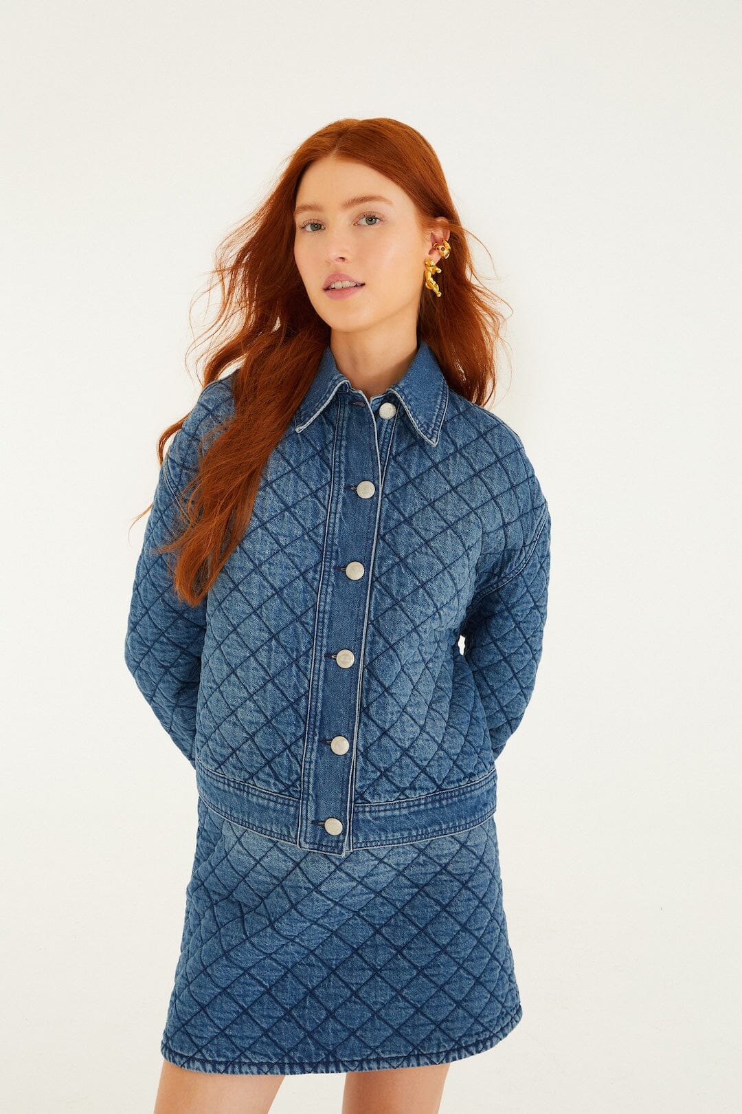 Farm Rio Quilted Mini Skirt