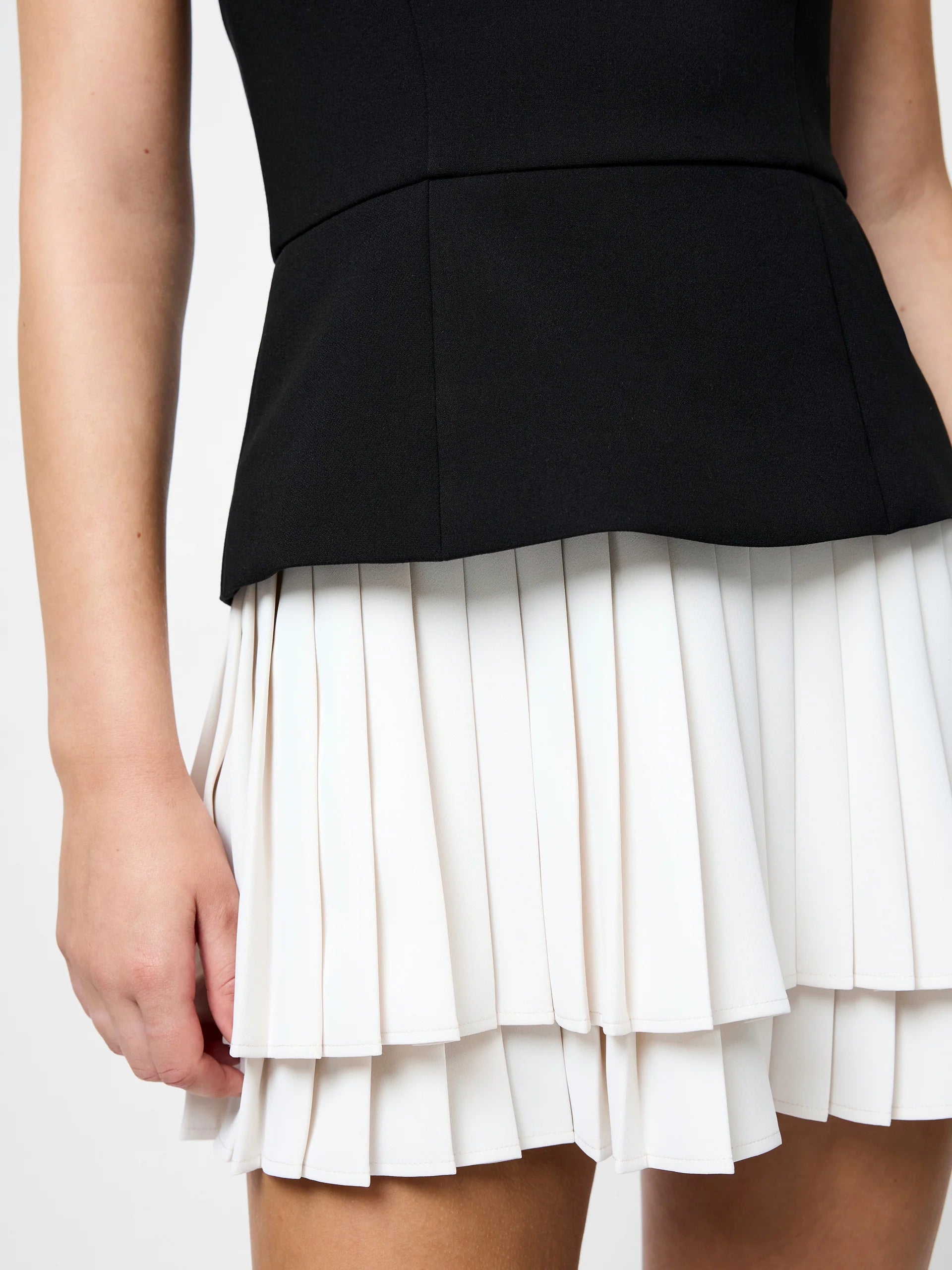 French Connection Azra Strapless Pleat Mini Dress