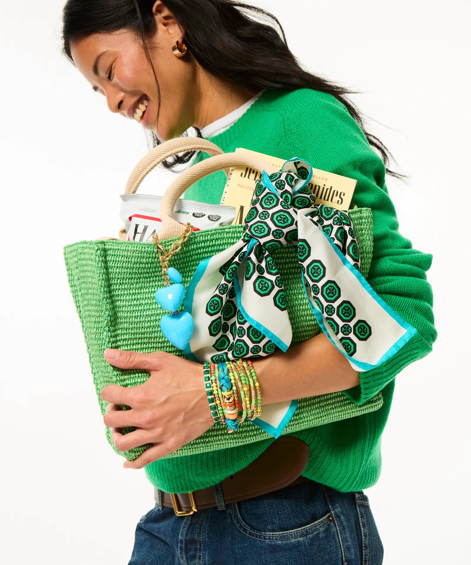 Roxanne Assoulin Happy Heart Bag Charm/Bracelet