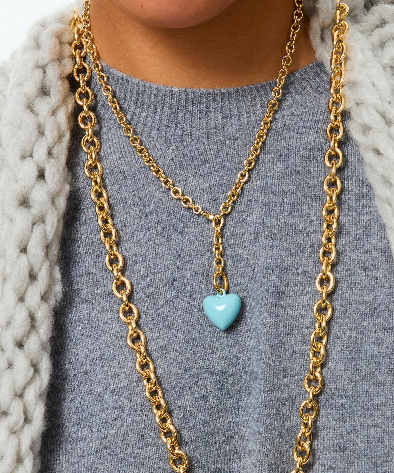 Roxanne Assoulin Mini Puffy Heart Necklace