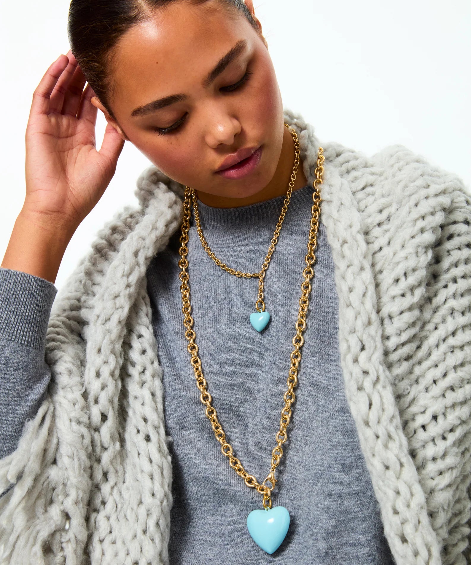 Roxanne Assoulin Puffy Heart Necklace