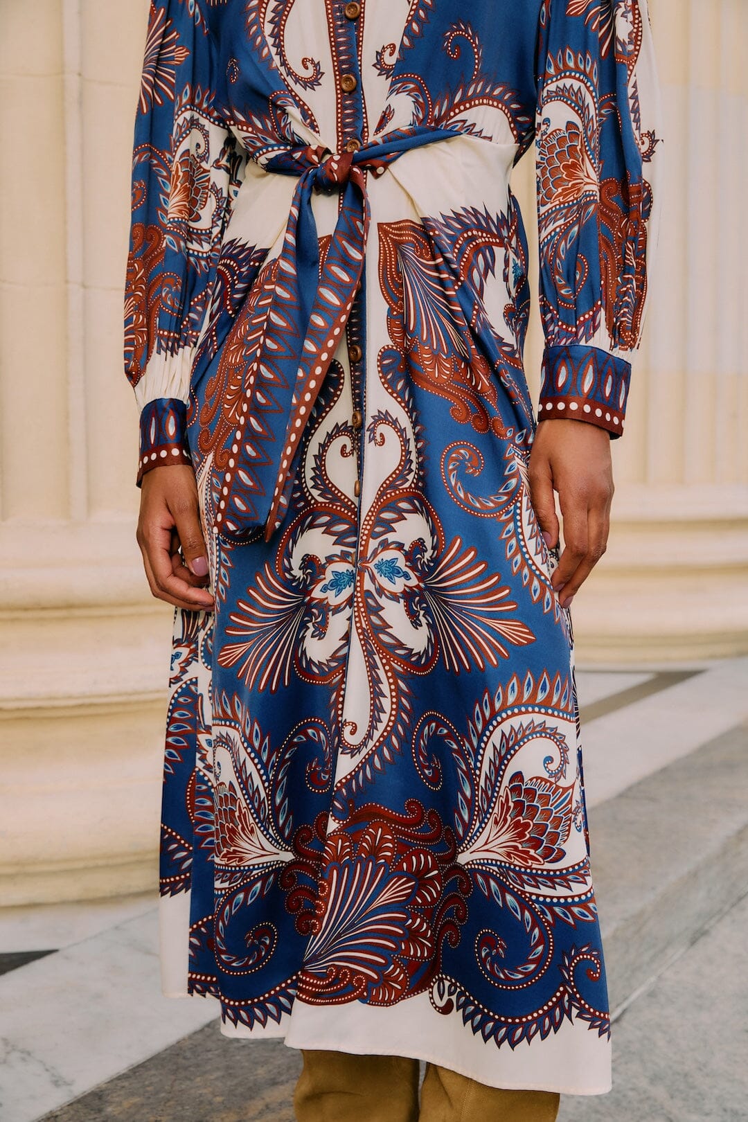 Farm Rio Arabesque Scarf Midi Dress