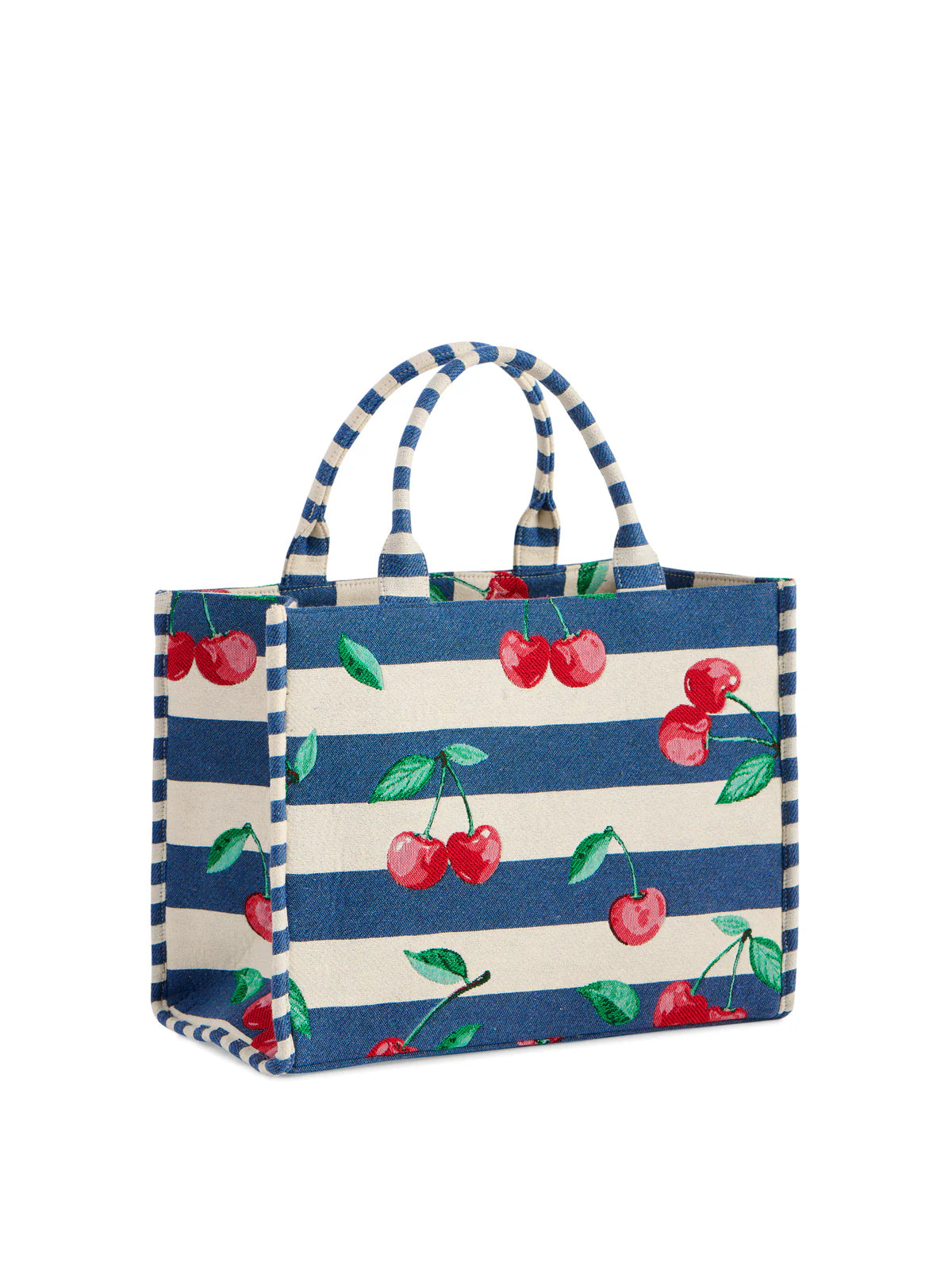 Shiraleah Cherry Stripe Jacquard Tote