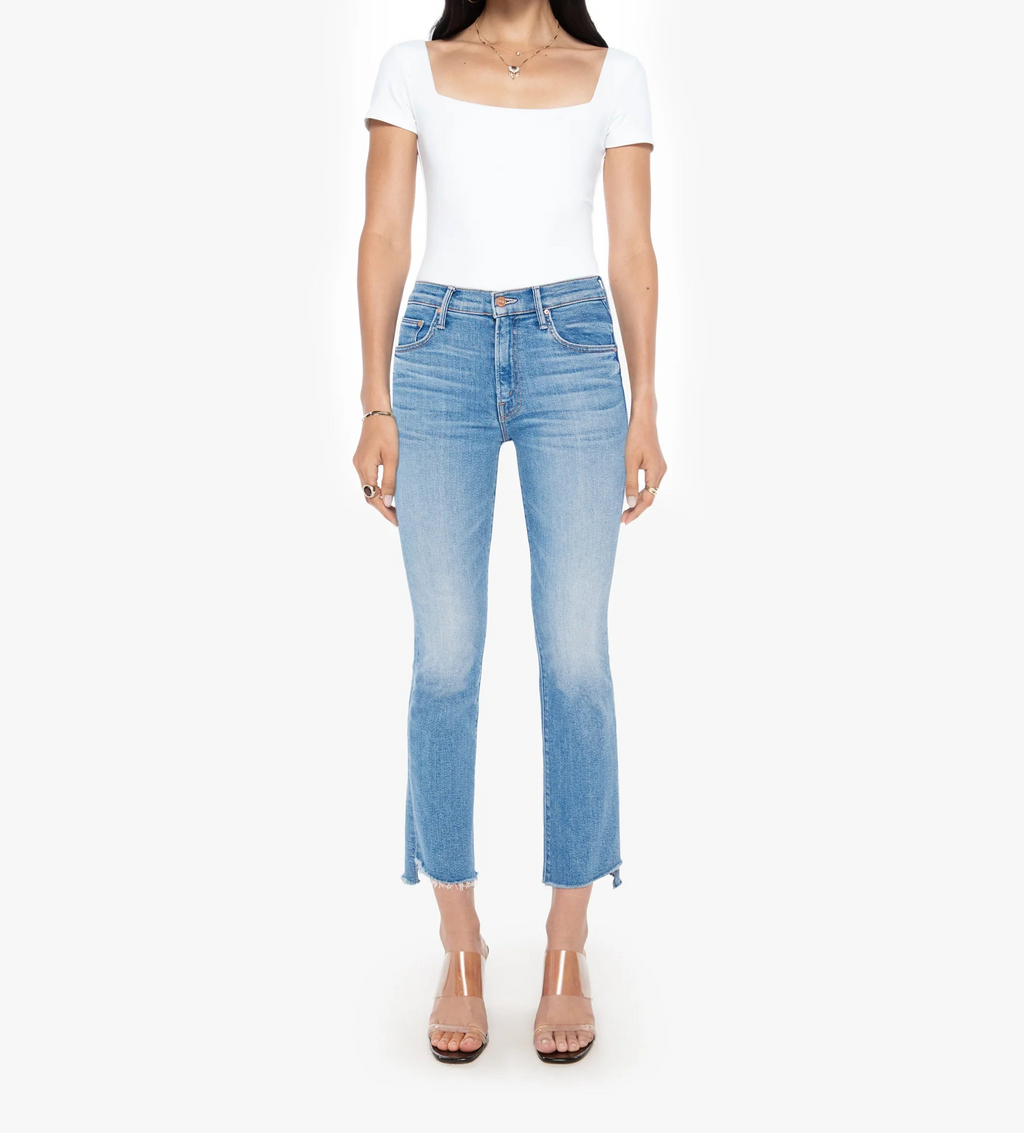 Mother The Insider Crop Step Fray