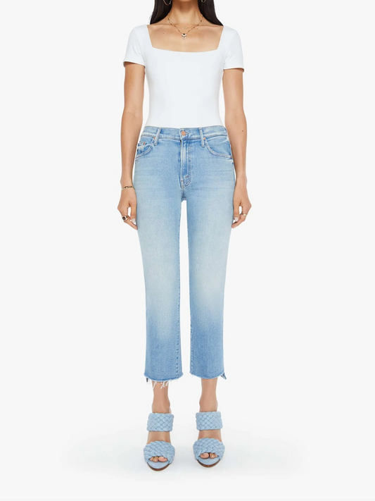 Mother The Insider Crop Step Fray in Can You Dig IT