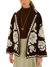 Farm Rio Flowers Brown Coat