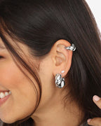 Melinda Maria With a Twist Hoops 1 Silver