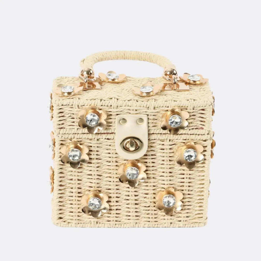 Jenna Lee Wicker Daisy Bag