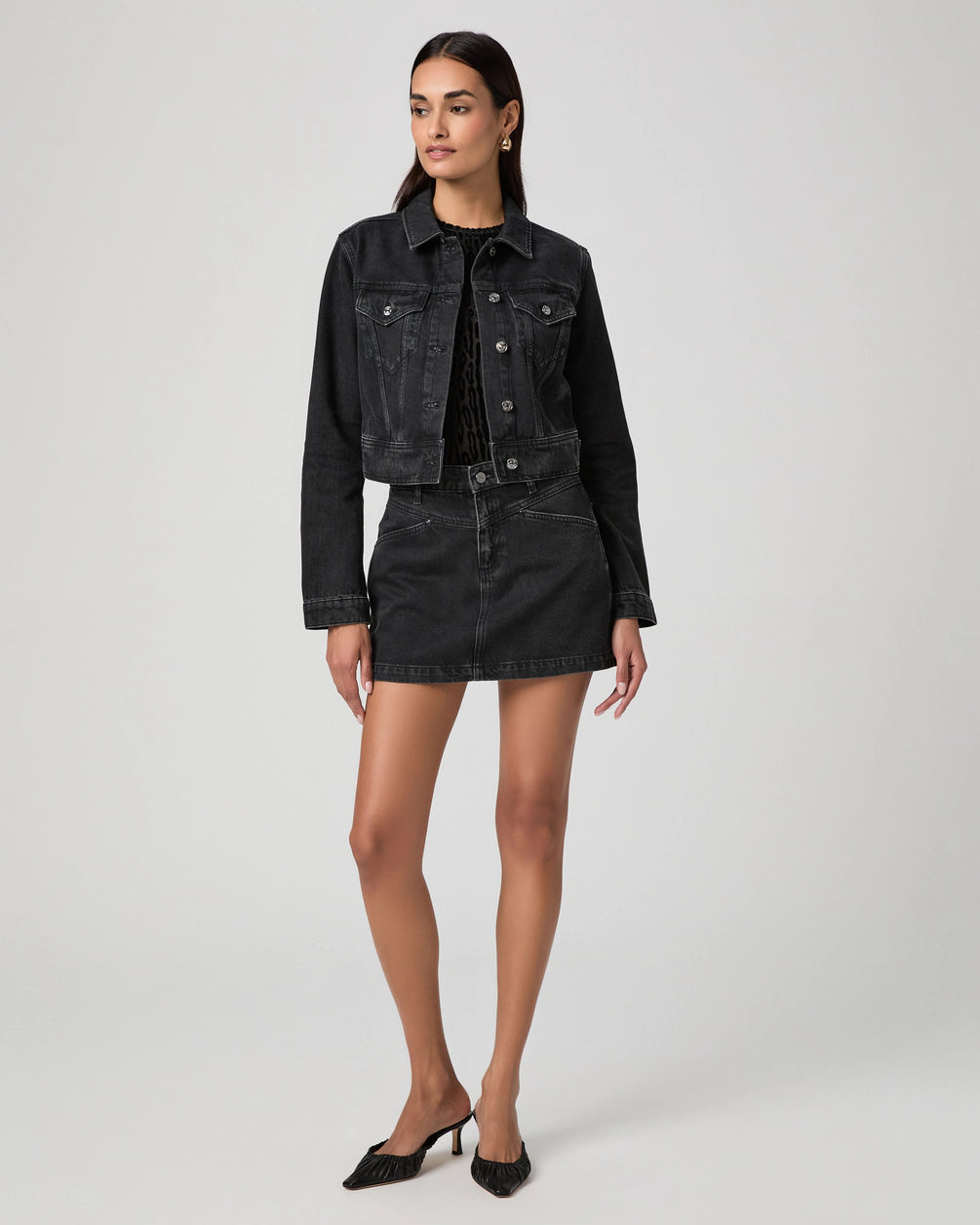 Paige Ryder Skirt in Coal Black