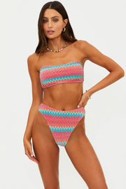 Beach Riot Amarie Bottom Strawberry Ice Chevron
