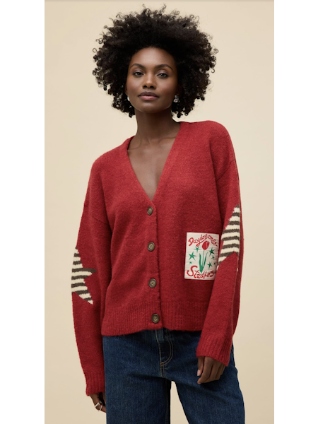 Daydreamer Star V-Neck Slouch Cardigan