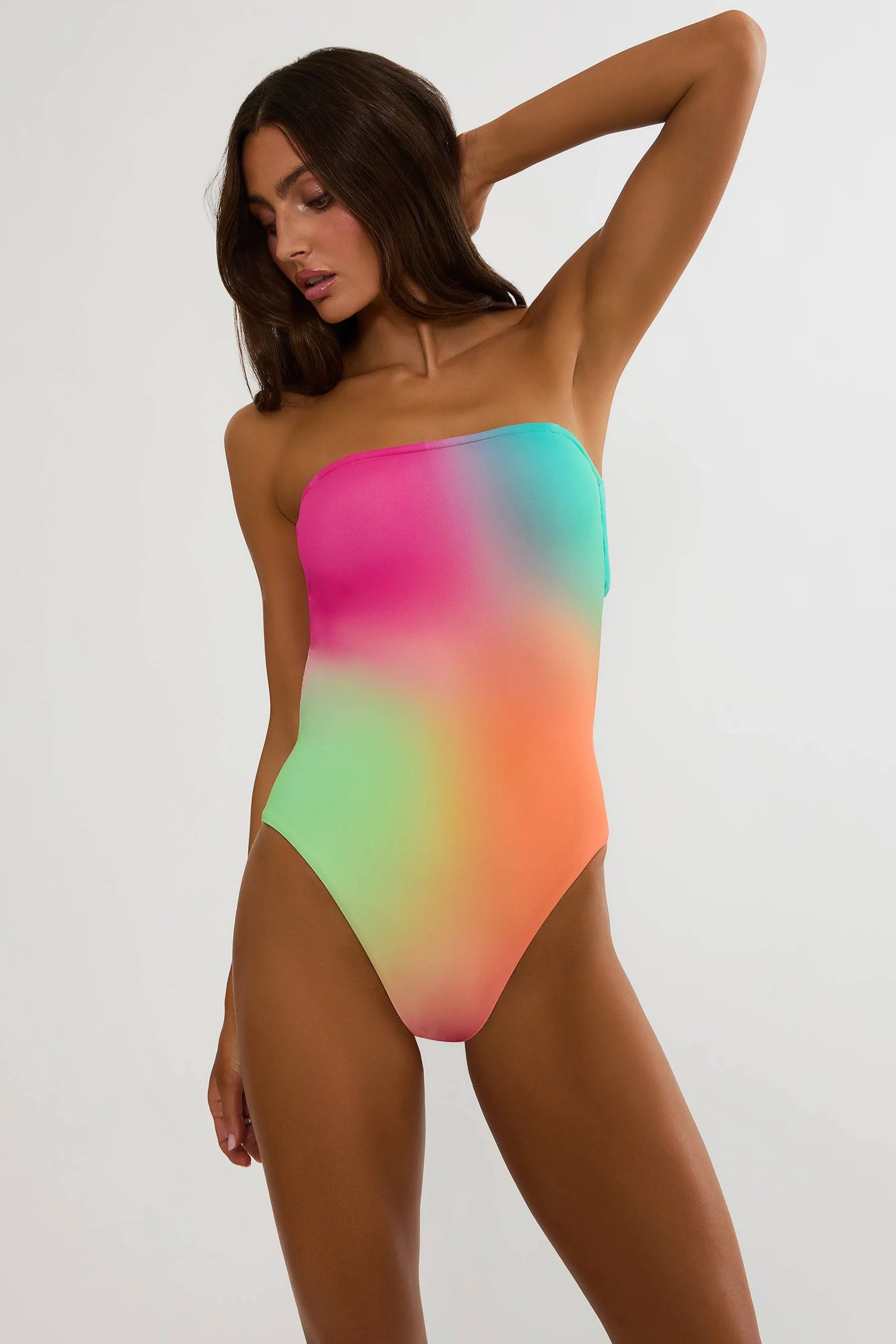 Beach Riot Stassia One Piece Strawberry Sunset Ombre