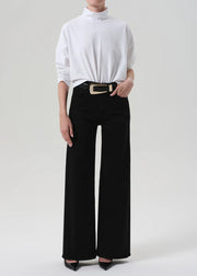 Citizens of Humanity Lyra Long Wide Leg in Plush Black