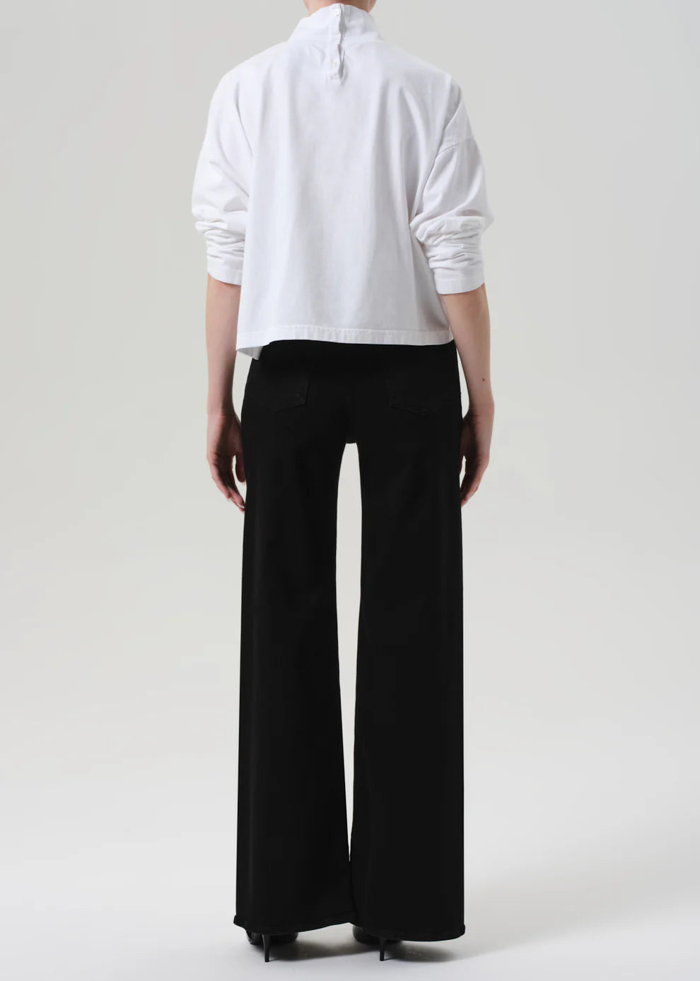 Citizens of Humanity Lyra Long Wide Leg in Plush Black