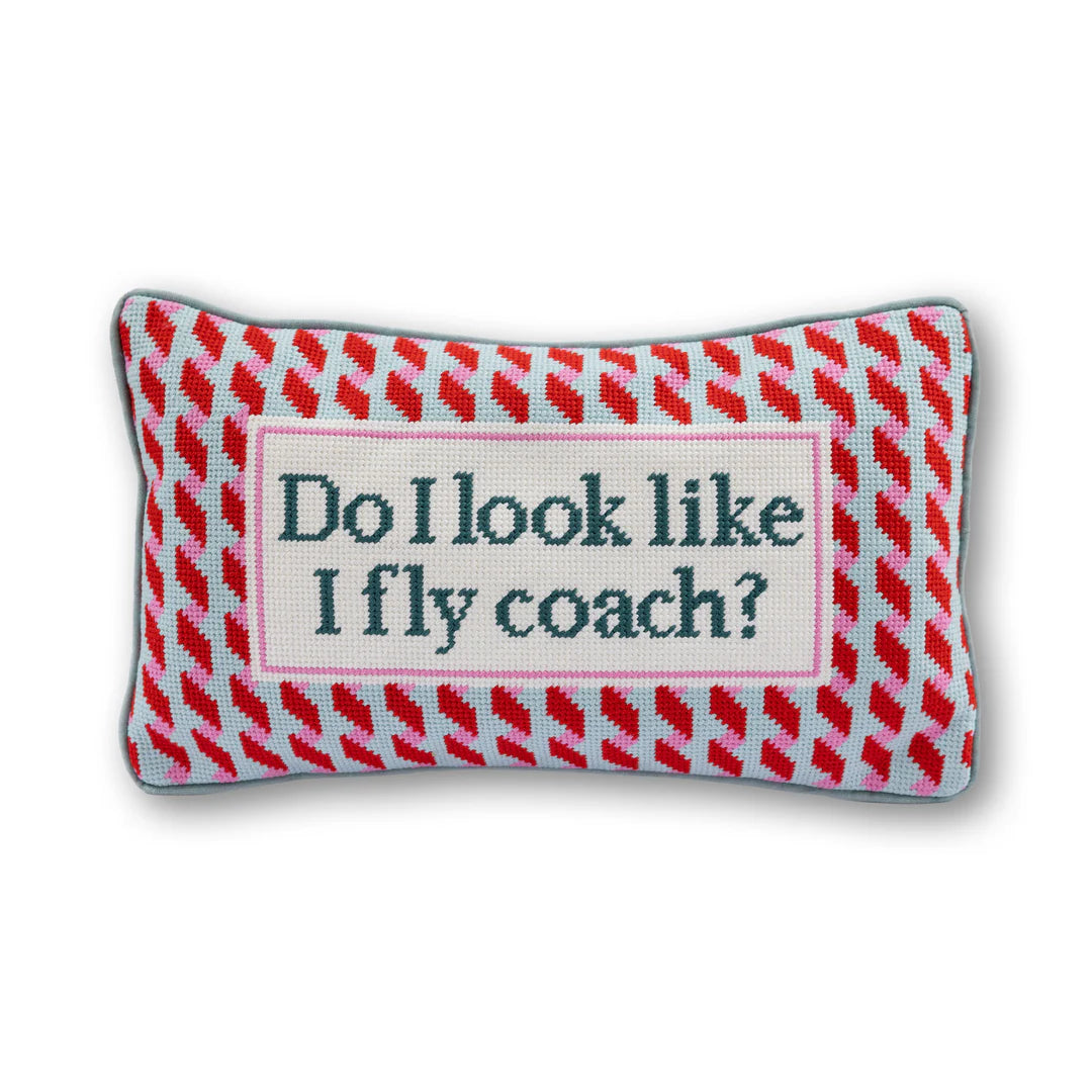Furbish Needlepoint Pillow Fly Coach