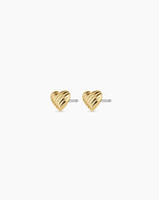 Gorjana Campbell Heart Stud Gold