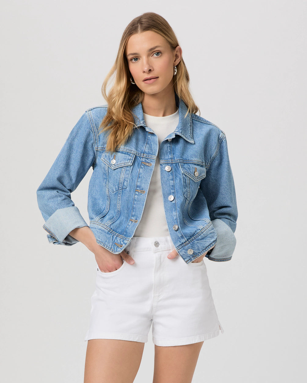 Paige Dani Short in Crisp White