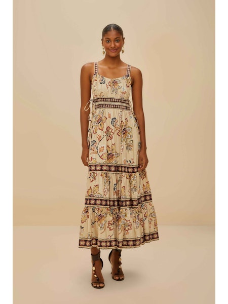 Farm Rio Aura Floral Midi Dress