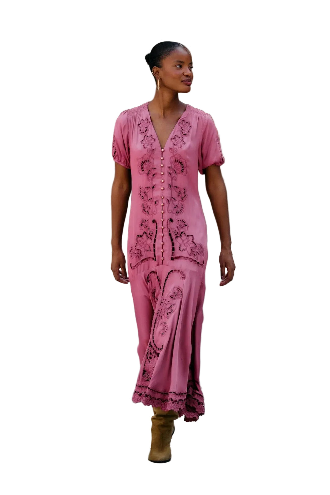 Farm Rio Pink Richilieu Maxi Dress