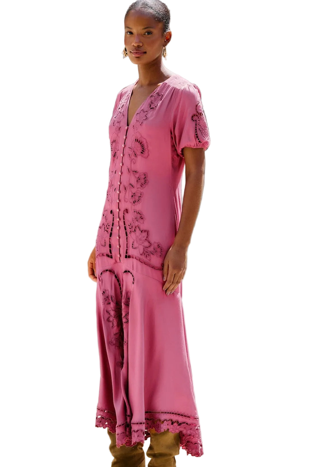 Farm Rio Pink Richilieu Maxi Dress