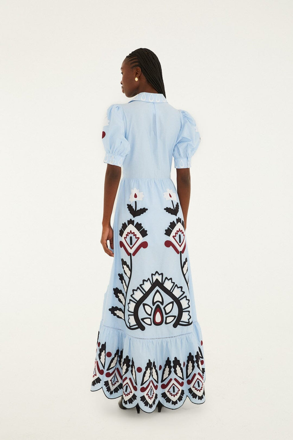 Farm Rio Arttisanal Short Sleeve Maxi Dress