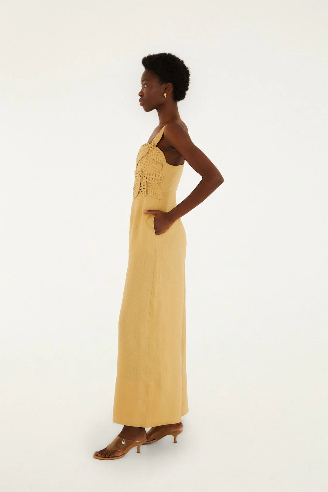 Farm Rio Sand Flowered Jumpsuit