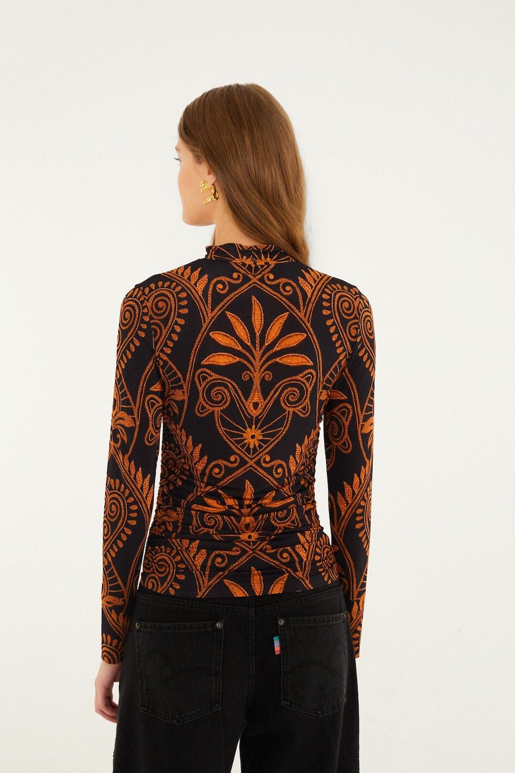 Farm Rio Cornely Ainika Black Blouse