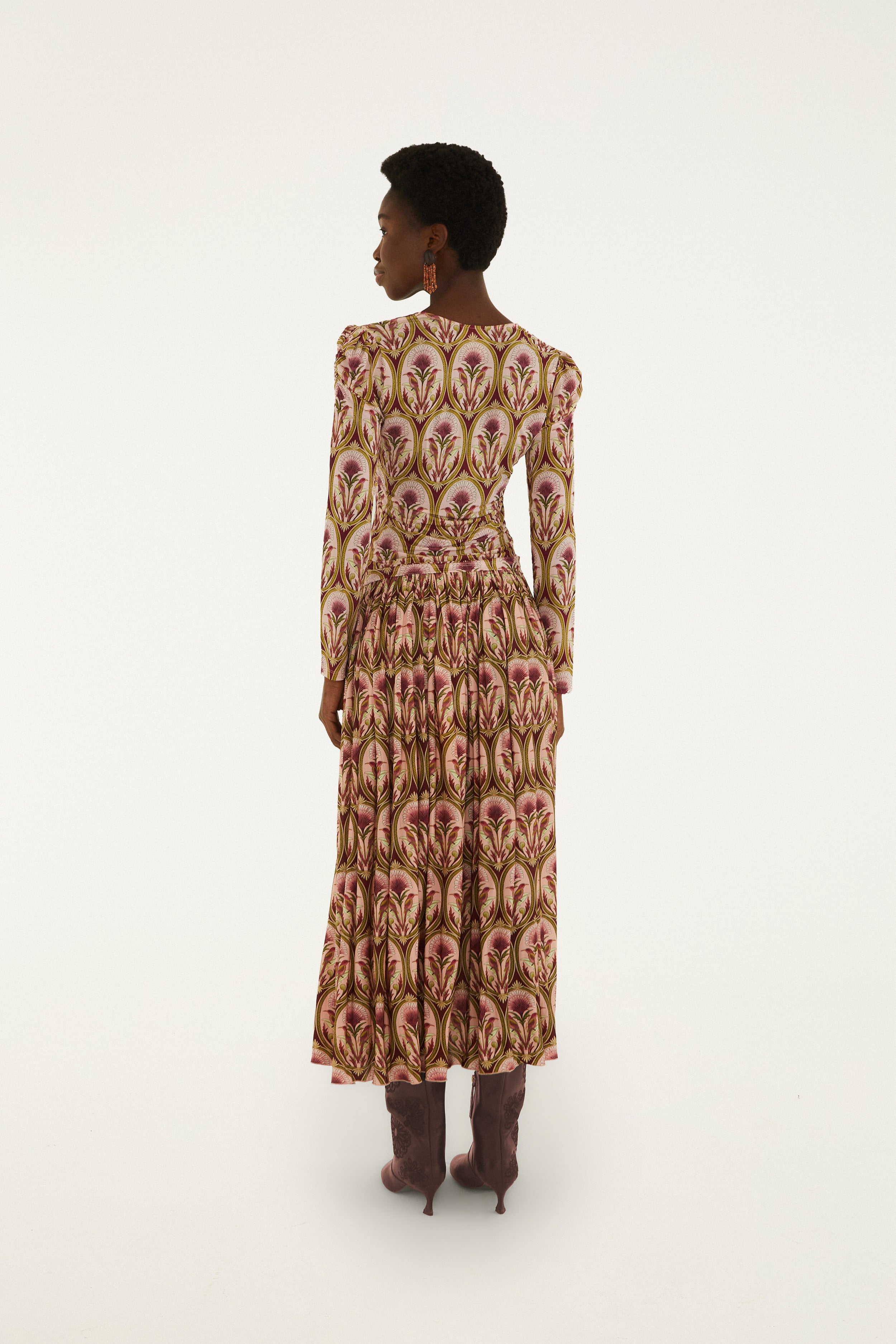 Farm Rio Garden Medal Multicolor Midi Skirt