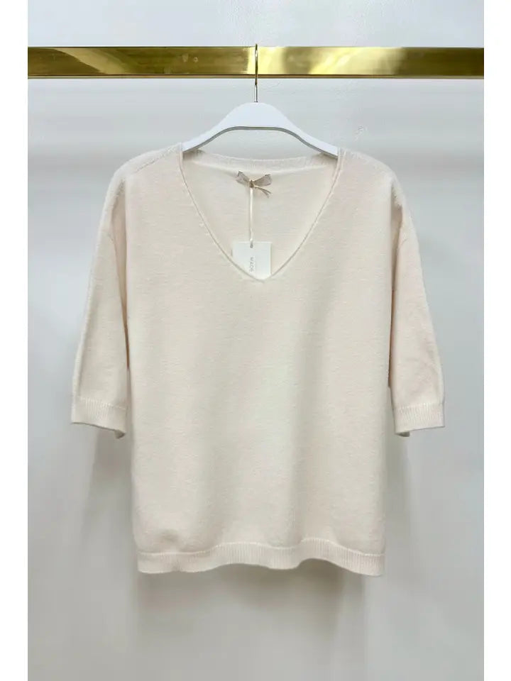 Milio Milano V-Neck 3/4 Sleeve Top
