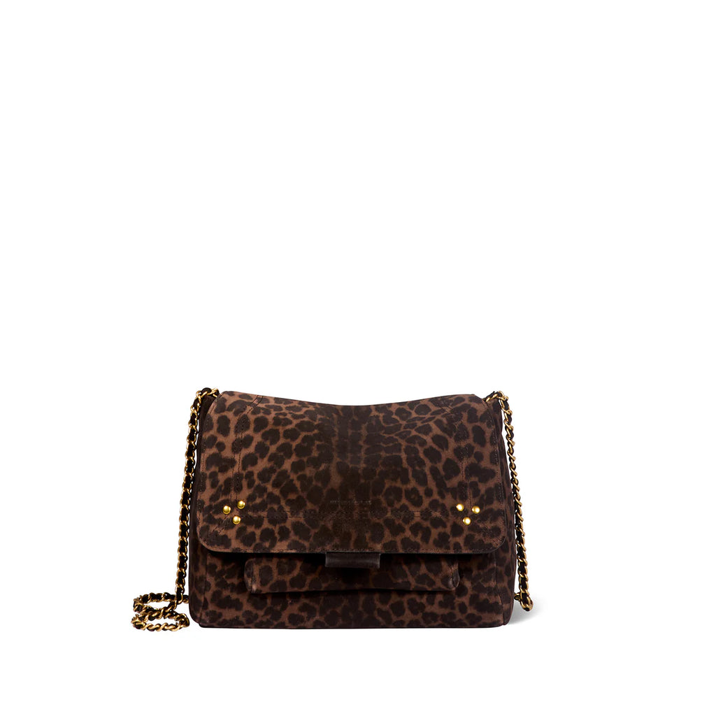 Jerome Drefuss Lulu in Imprimé Léopard Naturel Split Suede