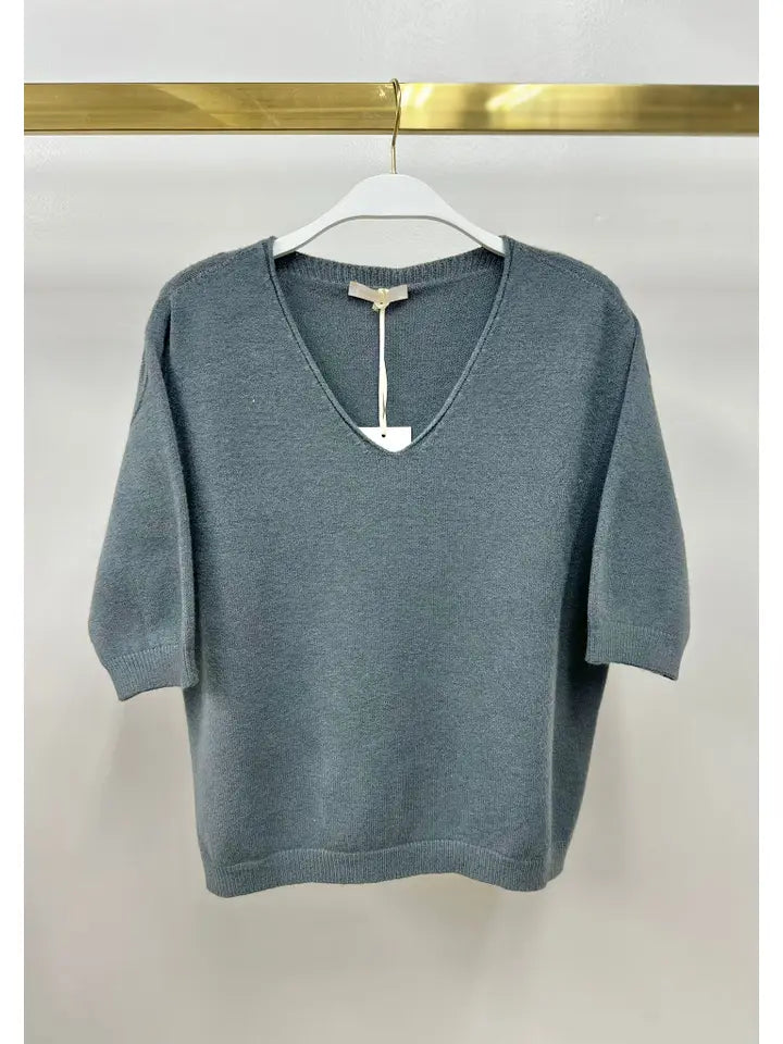 Milio Milano V-Neck 3/4 Sleeve Top