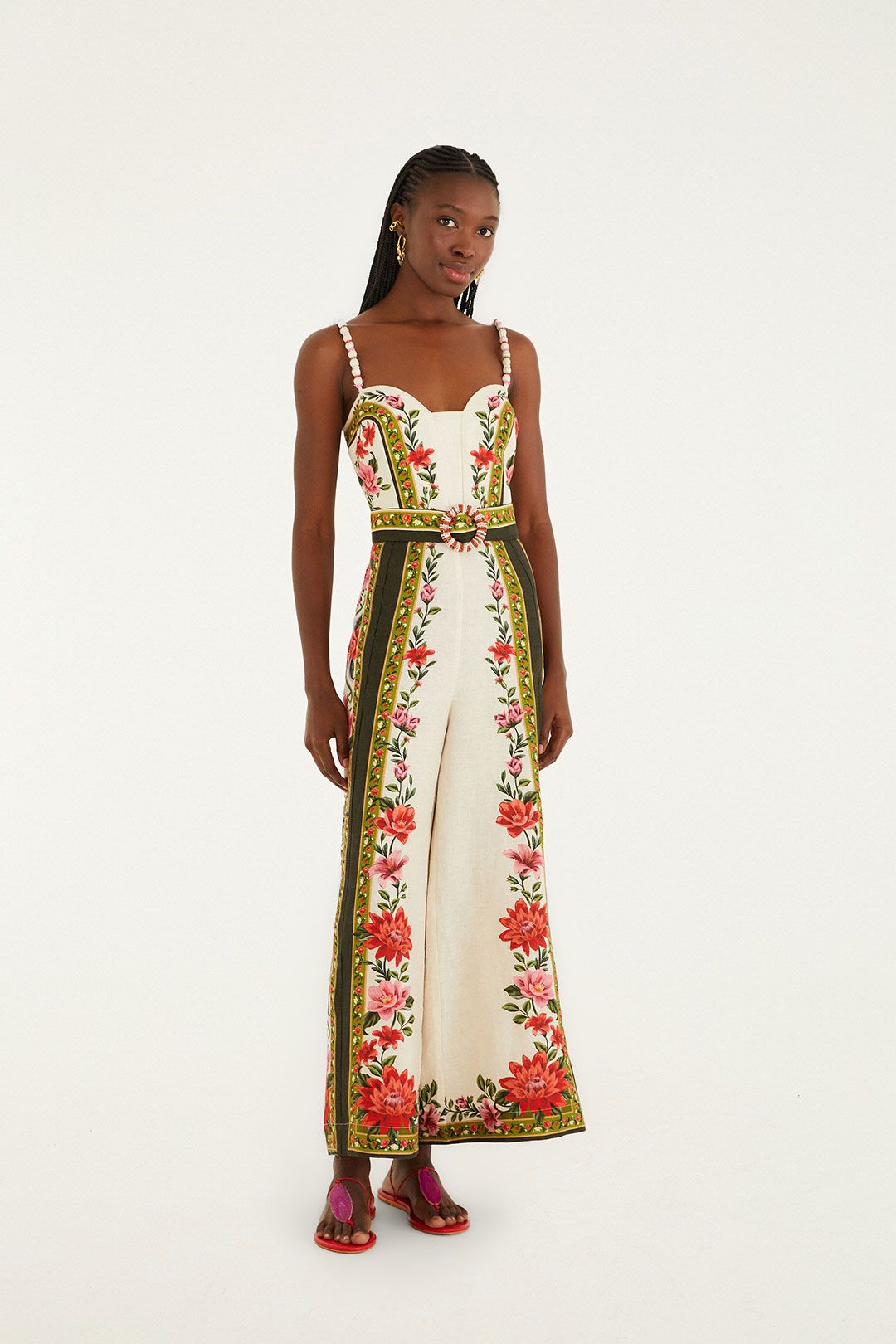 Farm Rio Wonder Rio Sand Maxi Jumpsuit