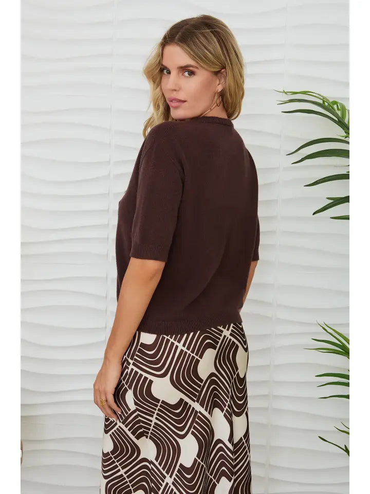 Milio Milano V-Neck 3/4 Sleeve Top