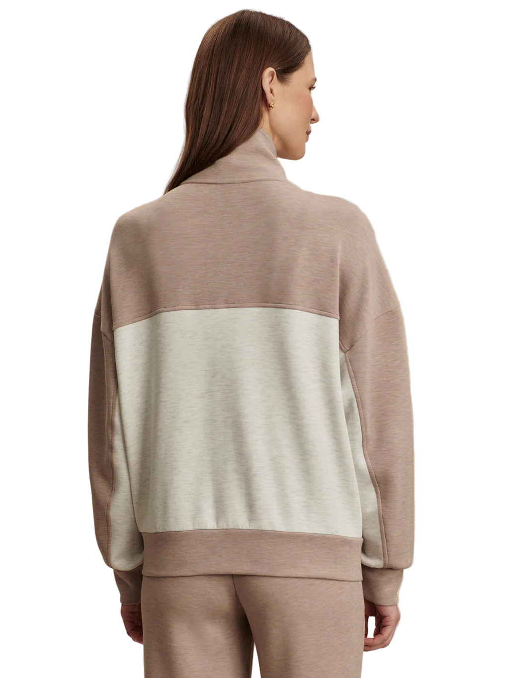 Varley Garcia 2 Tone Zip Through Sweat