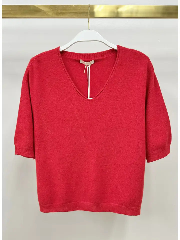 Milio Milano V-Neck 3/4 Sleeve Top