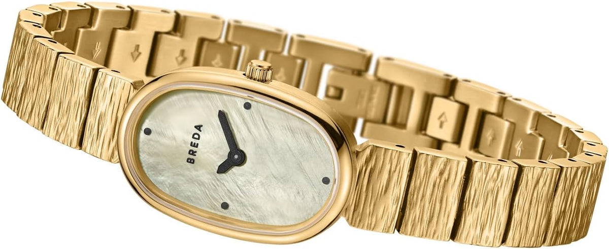 Breda Jane Revival Gold and Ivory Metal Watch 23mm