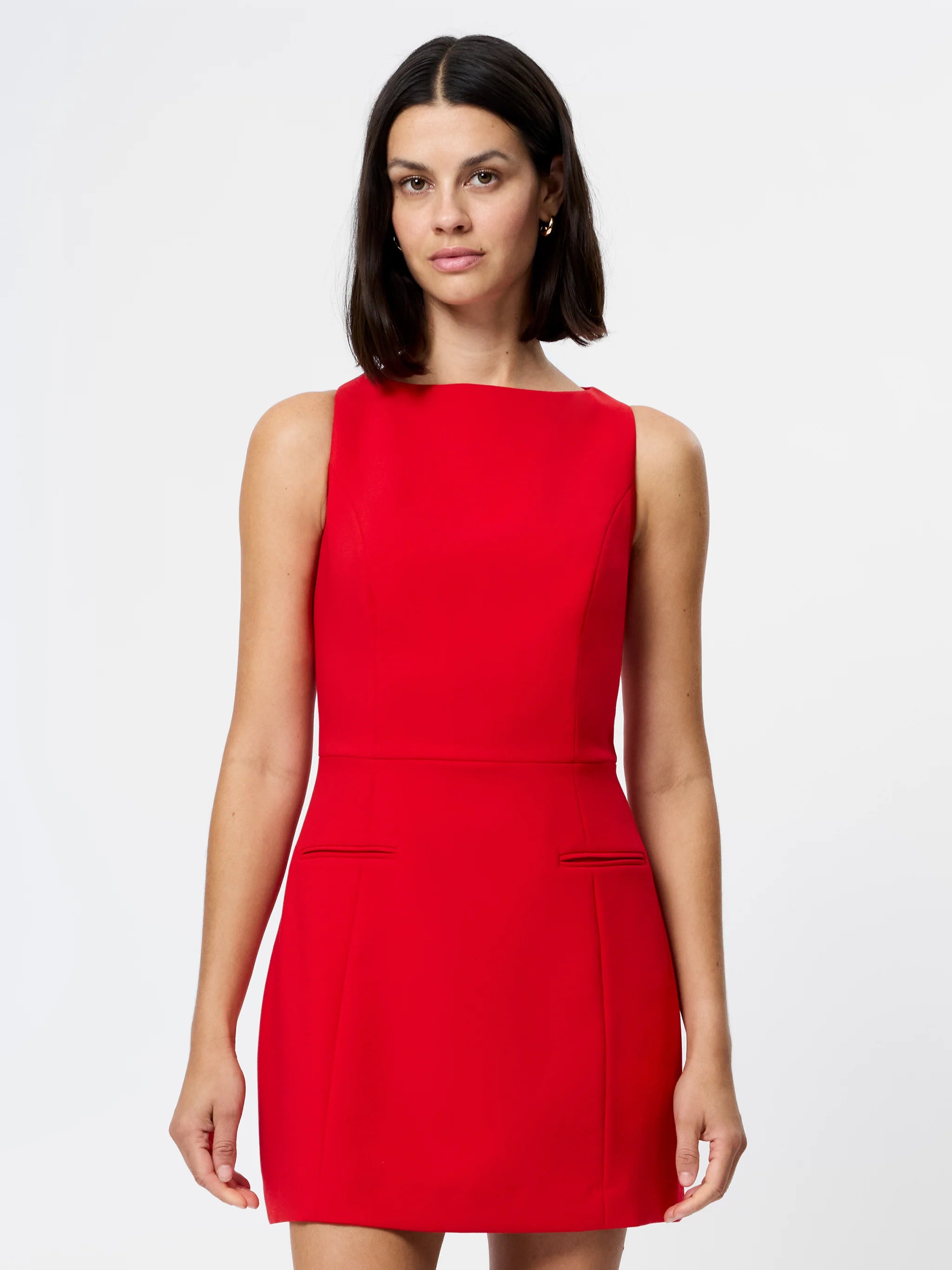 French Connection Whisper Boatneck Mini Dress