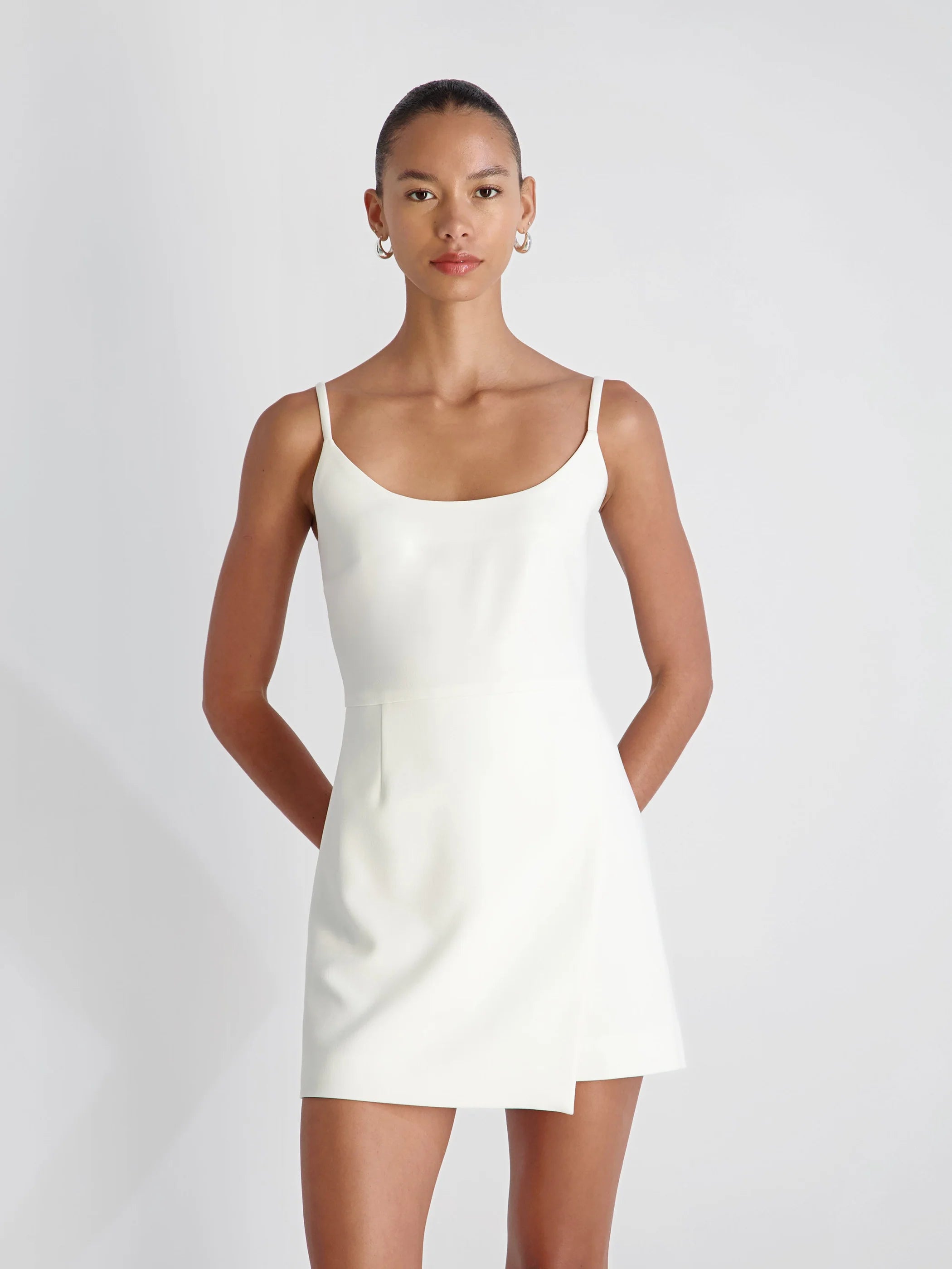 French Connection Whisper Scoop Neck Env Mini Dress