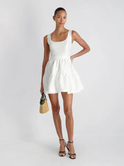 French Connection Struct Taff Tiered Mini Dress