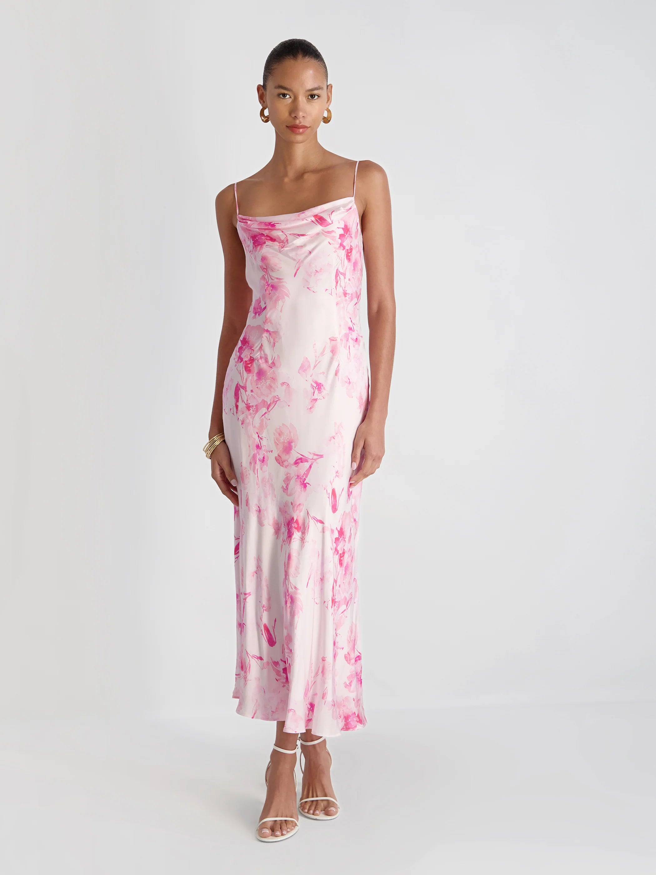 French Connection Oona Satin Sophie Midi Dress