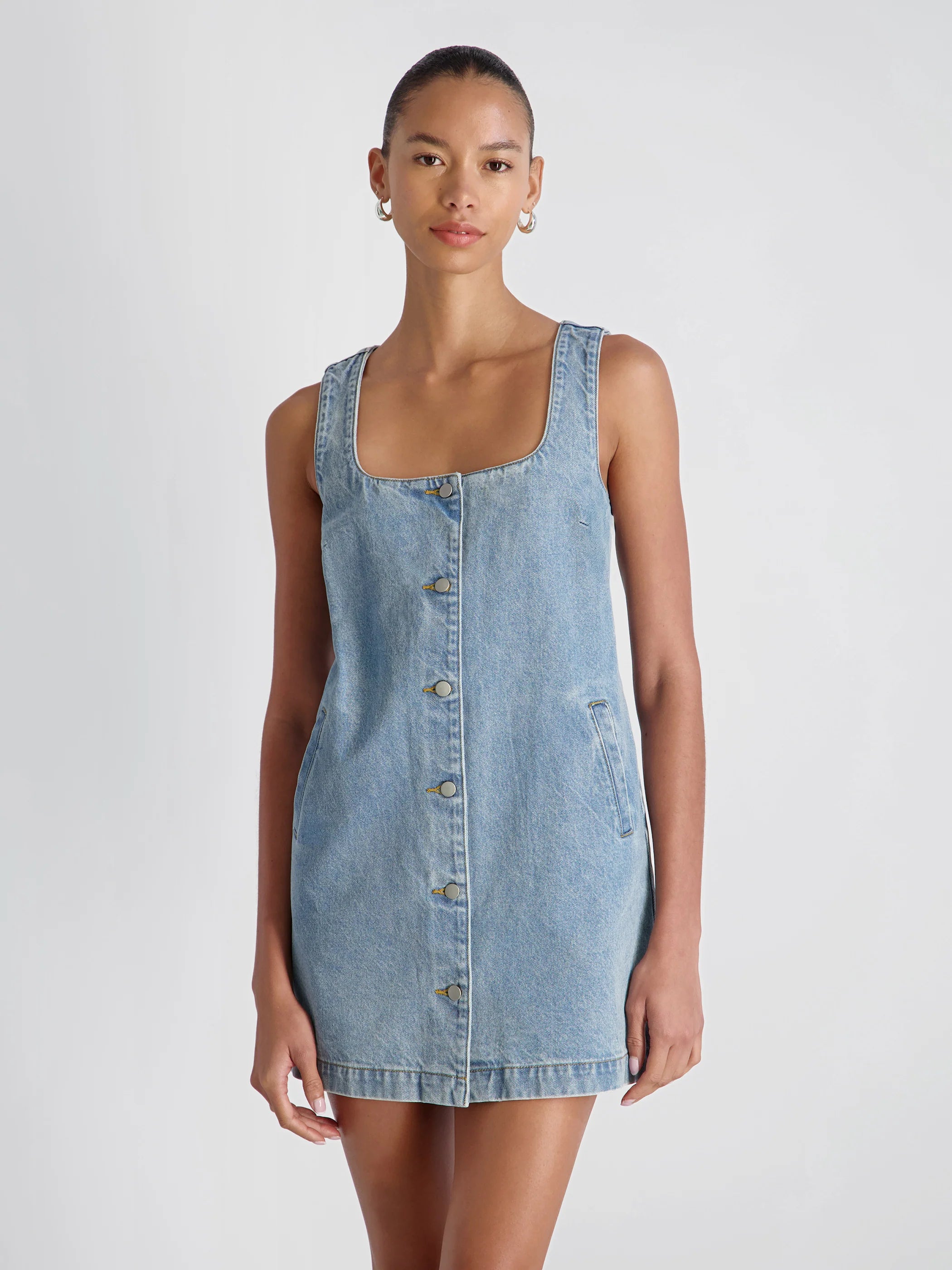 French Connection 90s Denim Sleeveless Dress