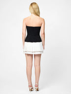French Connection Azra Strapless Pleat Mini Dress