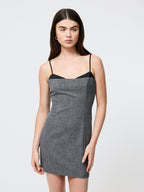 French Connection Owen Plaid Peekaboo Mini Dress