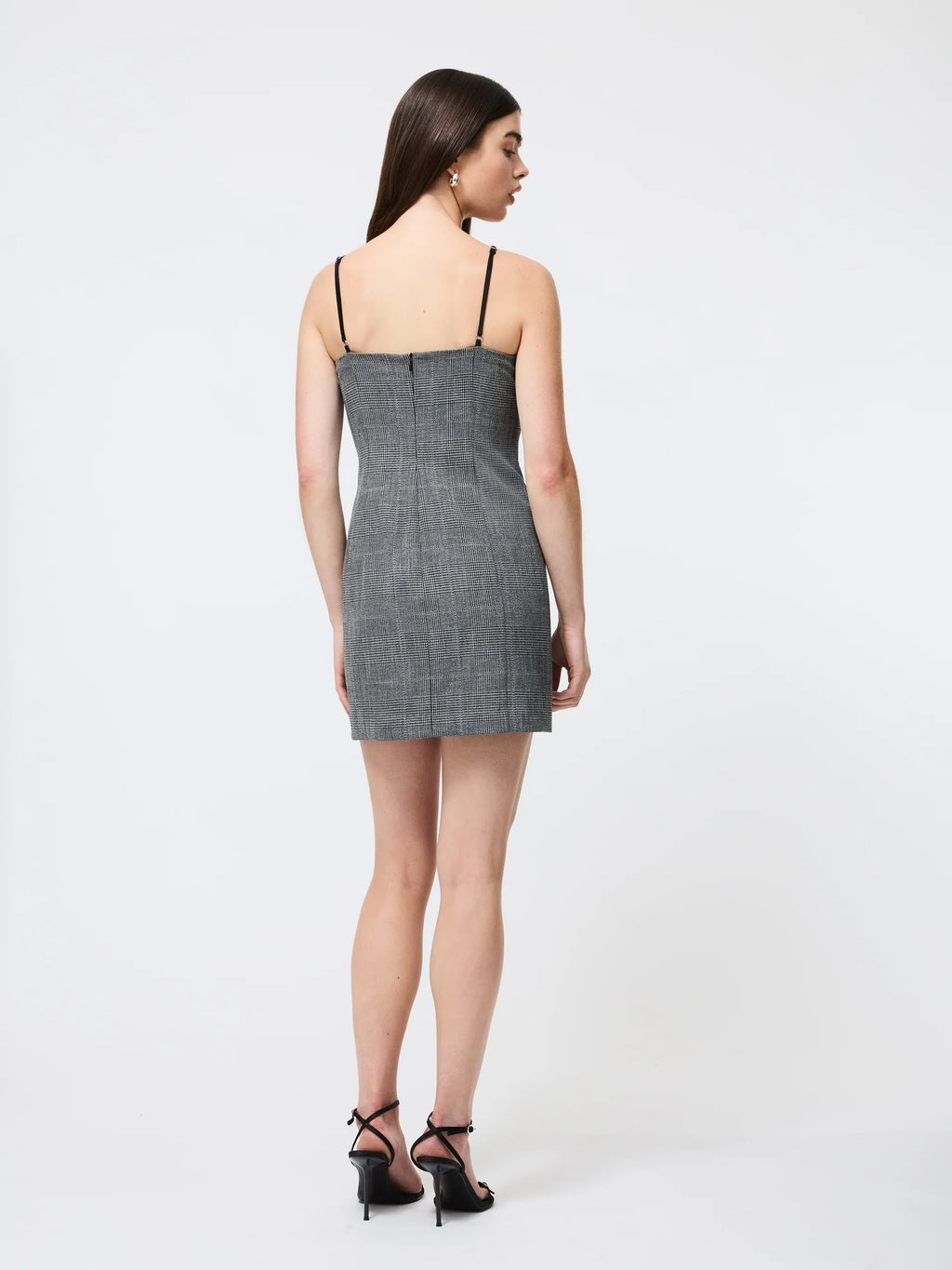 French Connection Owen Plaid Peekaboo Mini Dress