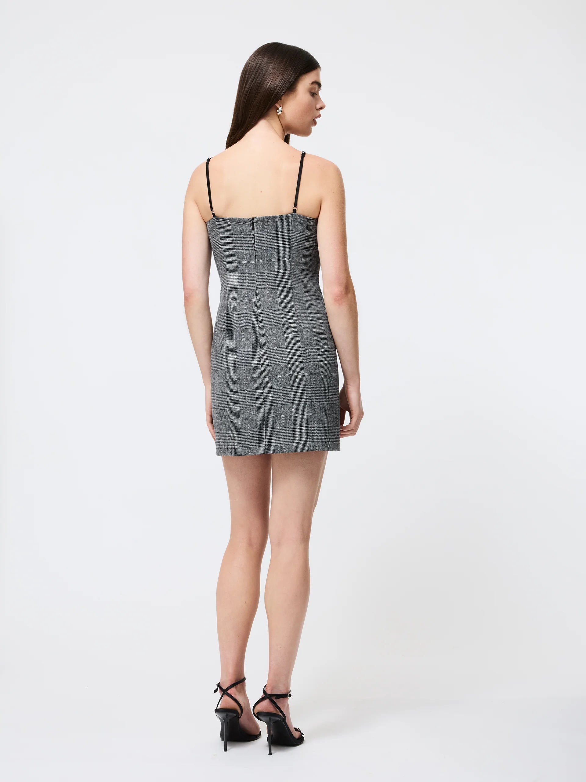 French Connection Owen Plaid Peekaboo Mini Dress