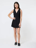 French Connection Taffeta V-Neck Mini Dress