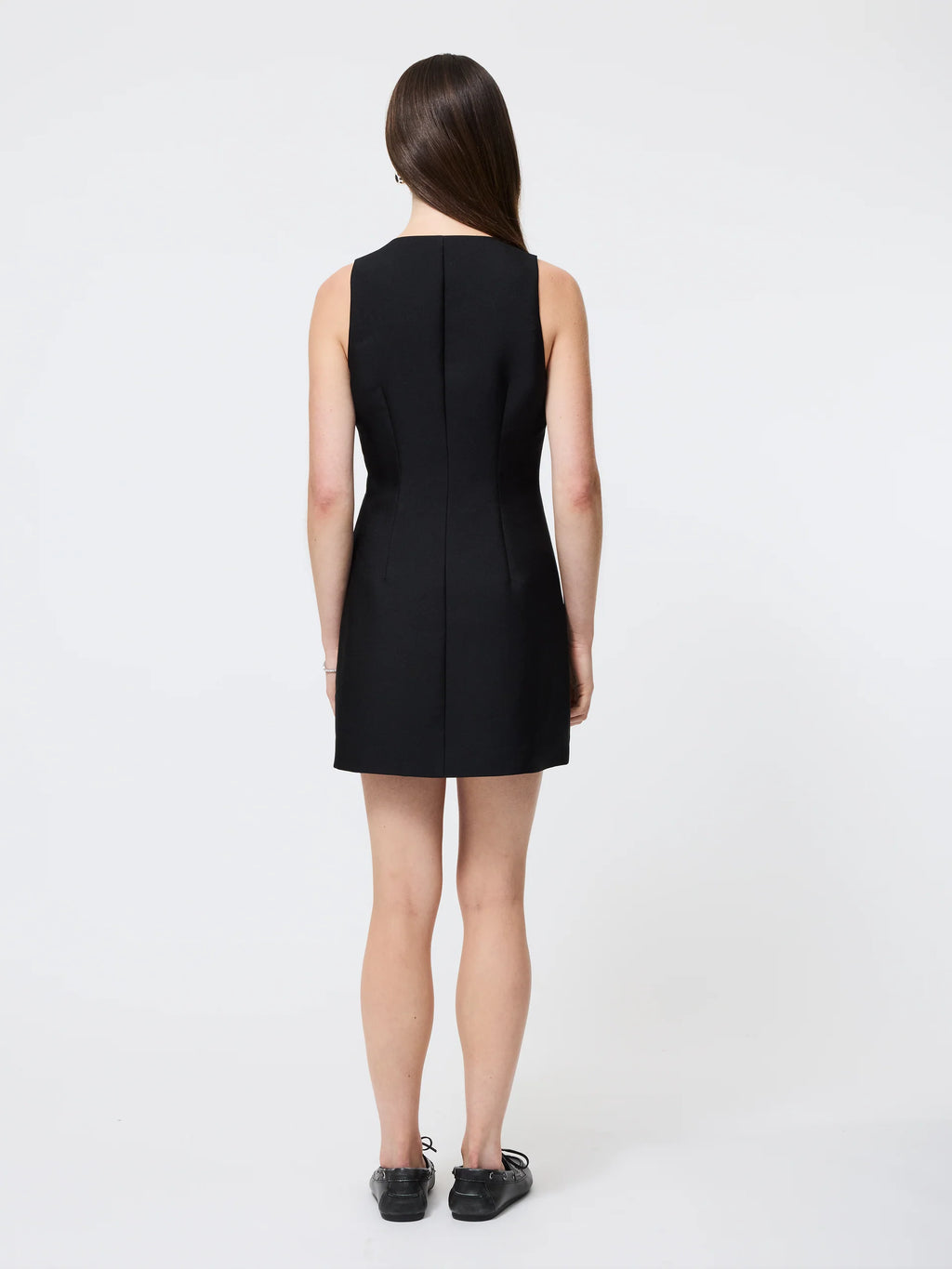 French Connection Taffeta V-Neck Mini Dress