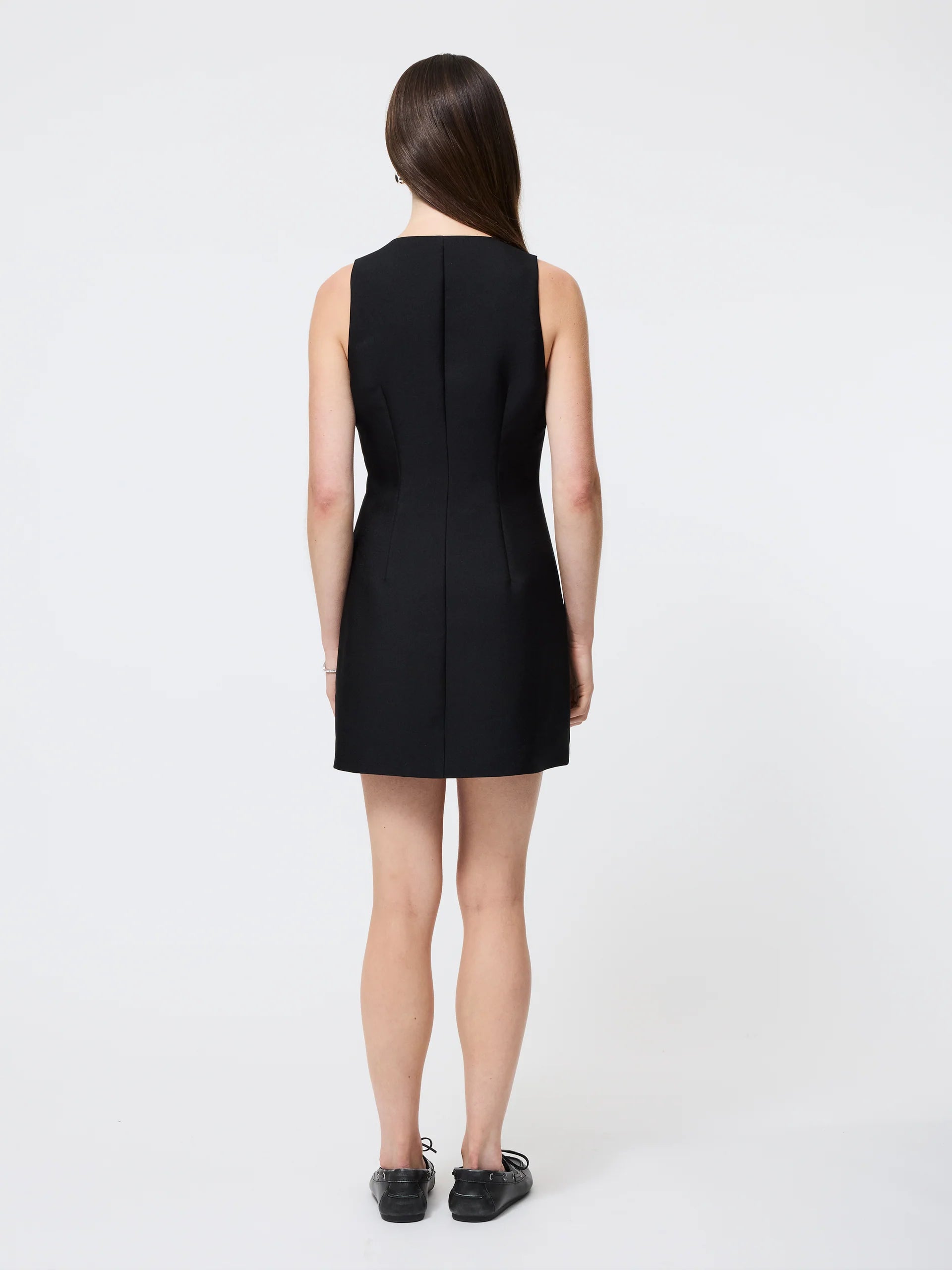 French Connection Taffeta V-Neck Mini Dress