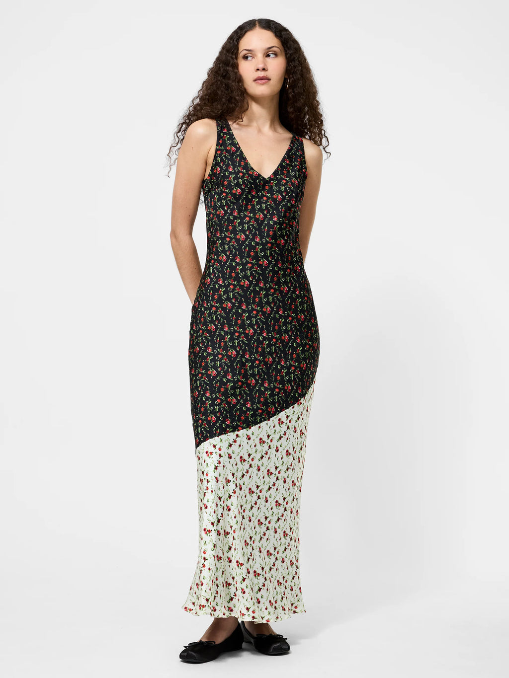 French Connection Oona Satin Midi Dress
